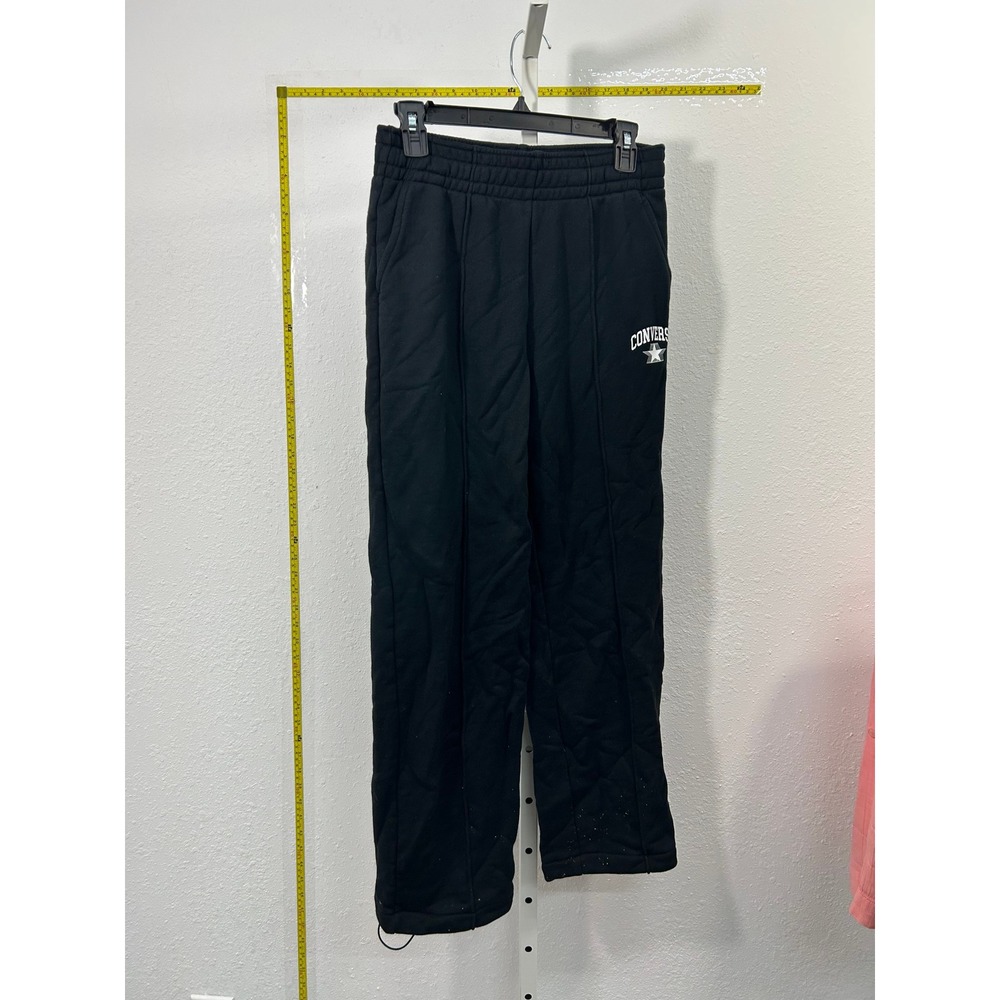 Converse Mens Fleece Sweatpants Black Star Logo Joggers Size Small